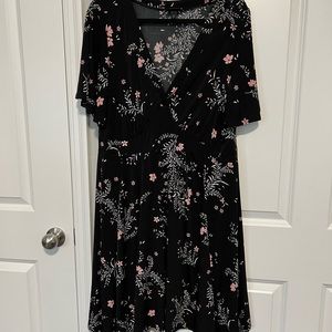 Black floral dress